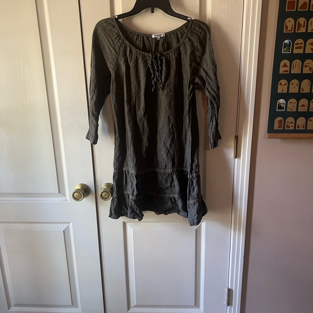 C29 Rosemarine Dark Gray Boho Dress